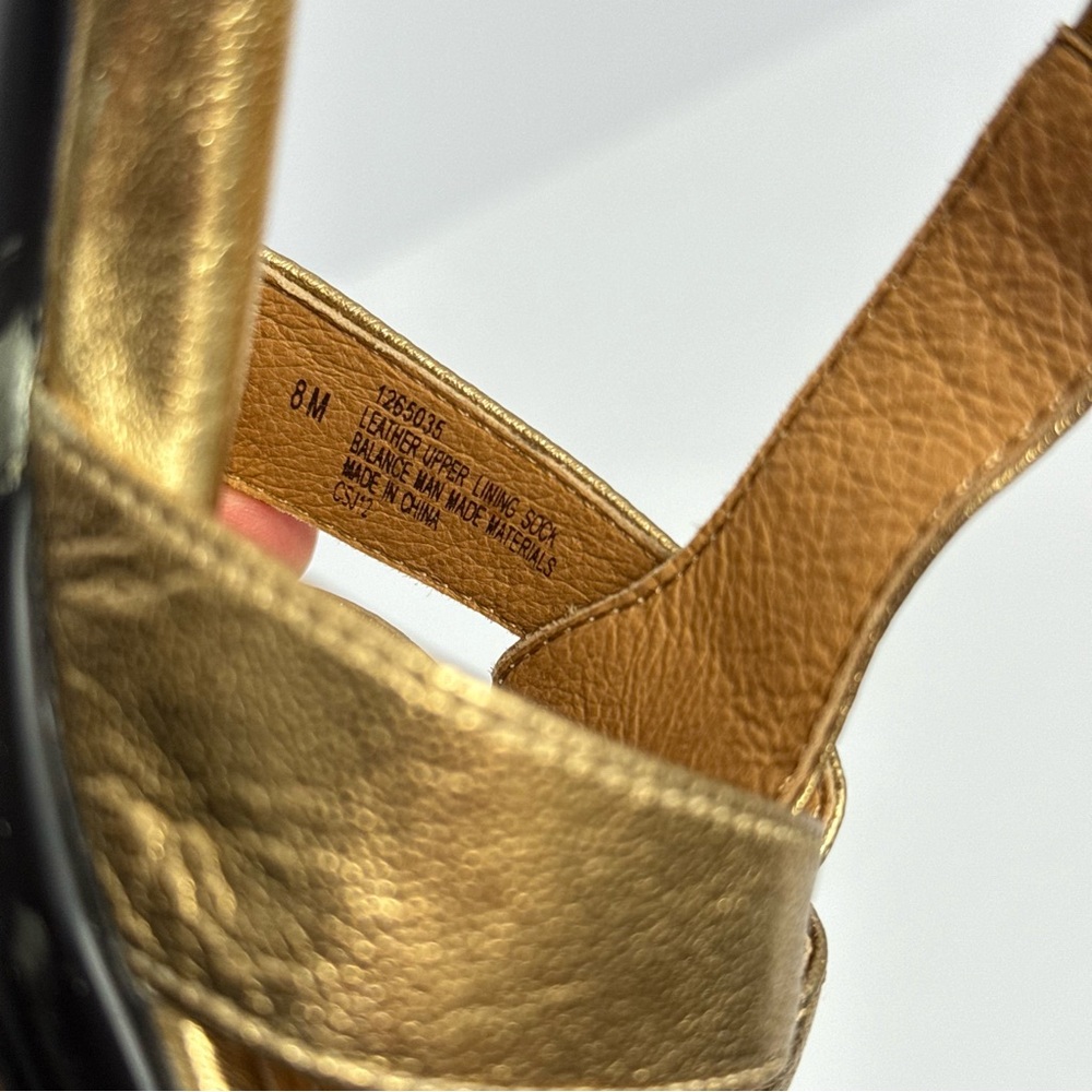 Sofft Leather Gold Metallic Comfort High Heels M Slingback Sandals 8M Dress Shoe - Picture 13 of 13